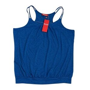 NEW! BlevinH XL women’s sleeveless spaghetti string blouse top shirt blue